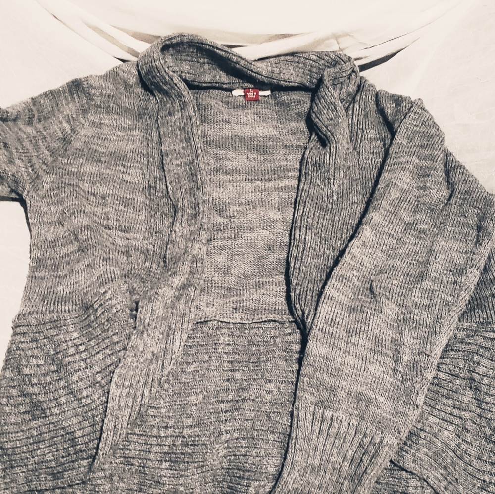 * 5 - $20 * l.e.i. open front cardigan hthr gray